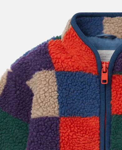 Baby Colorful Checks Fleece Jacket