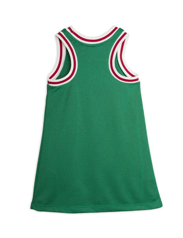 Basket Mesh Tank Dress Green