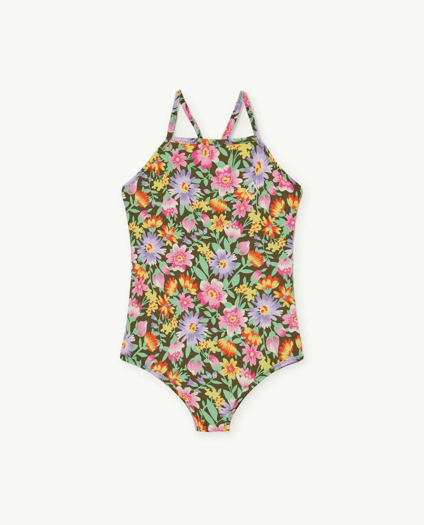 Deep Brown Flowers Trout Swimsuit