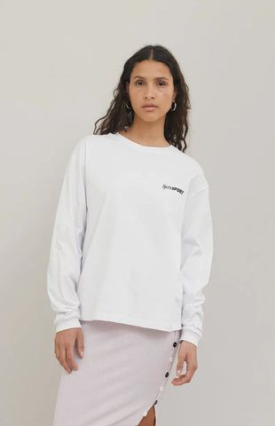 Claudette Unisex T-Shirt Weiß Langarm