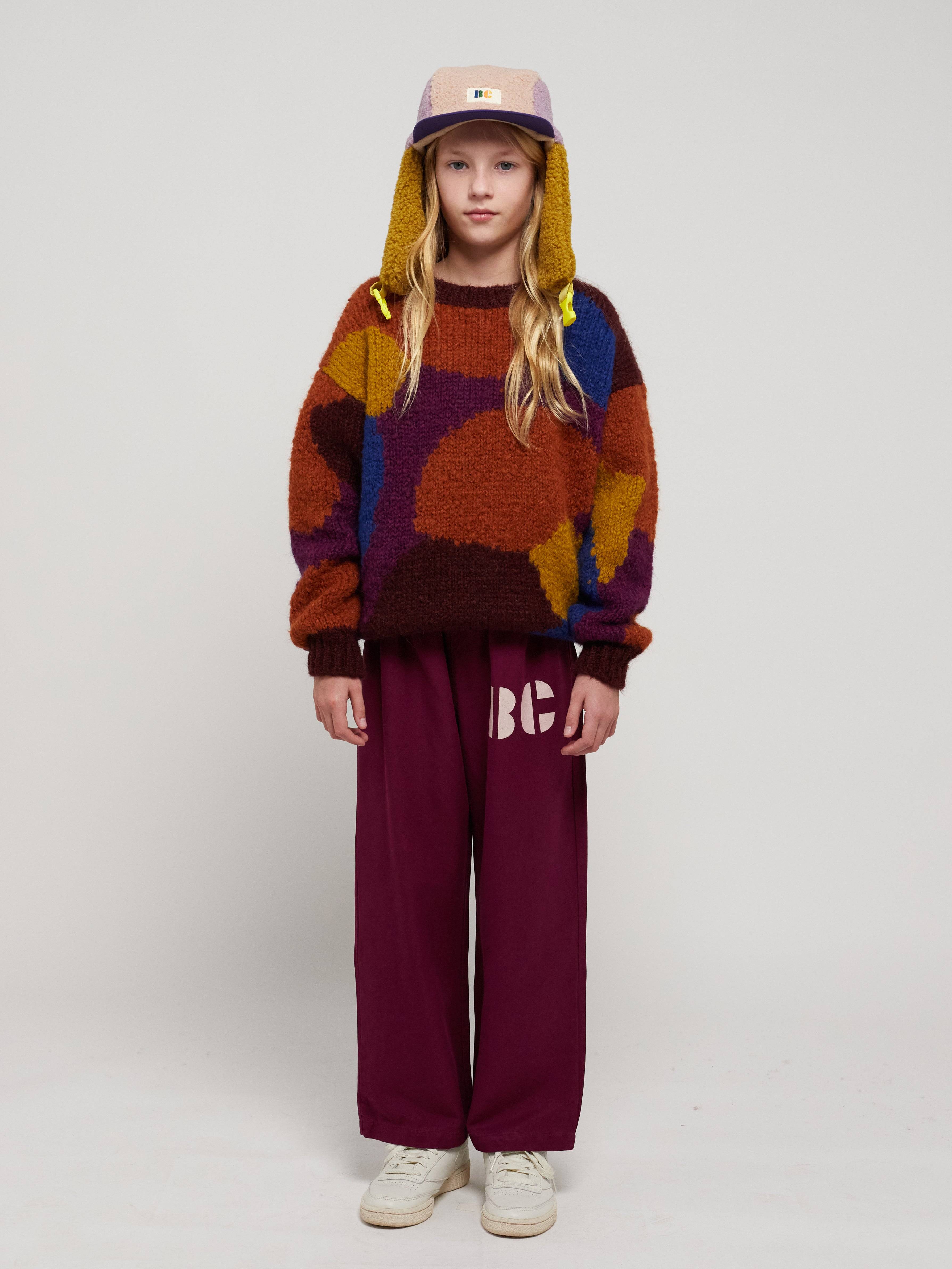 Multicolor-Intarsien-Pullover