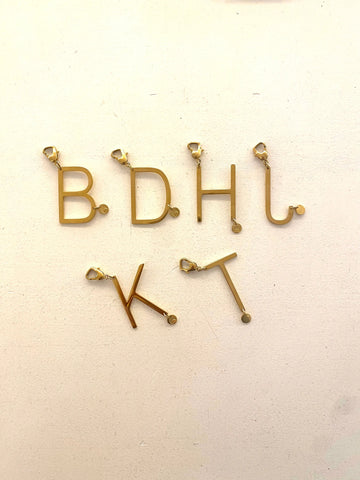 Alphabet Letter Gold Chain Pendant