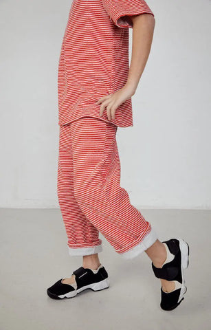 Boypark Striped Sweatpants Red and Grey