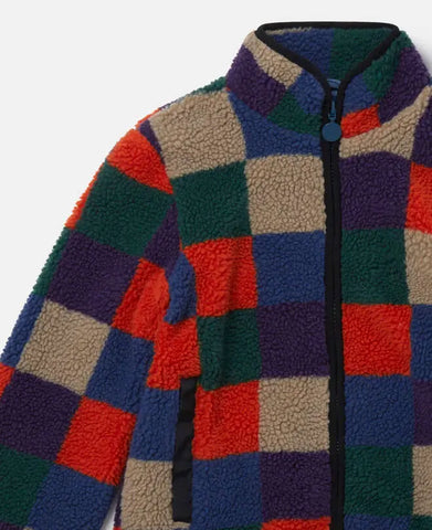 Colorful Checks Fleece Jacket