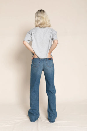 FIONA Light Dirty Blue - Flare Fit Jeans