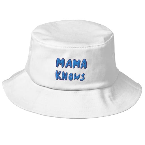 Mama Knows Bucket Hat White