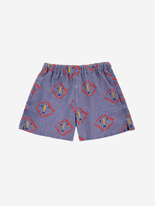 Masks All Over Woven Shorts