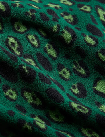 Leopard Fleece Trousers Green