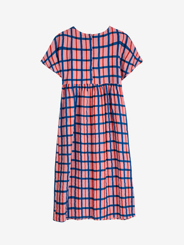 Multicolored Checked Print Dress Woman