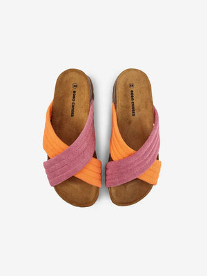 Pink Crossover Sandals
