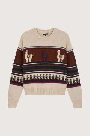 Vivien Knit Sweater Multicolor Beige