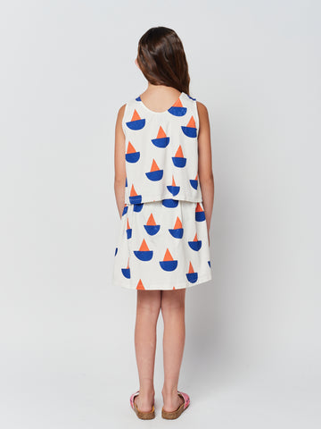 Sail Boat All Over Woven Skirt