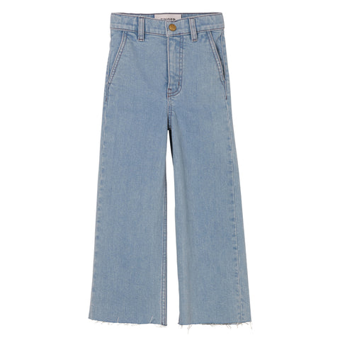 CHARLIE Bleached Blue - Loose Fit Cropped Jeans - Zirkuss
