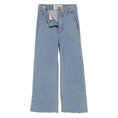 CHARLIE Bleached Blue - Loose Fit Cropped Jeans - Zirkuss