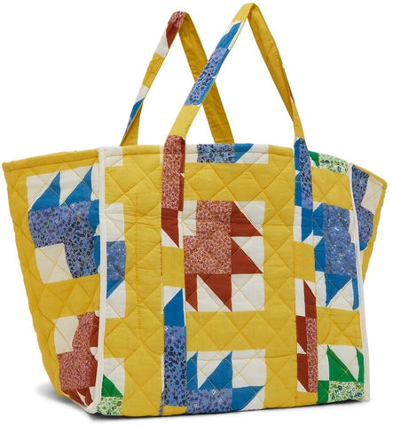 Patchwork Tote Yellow