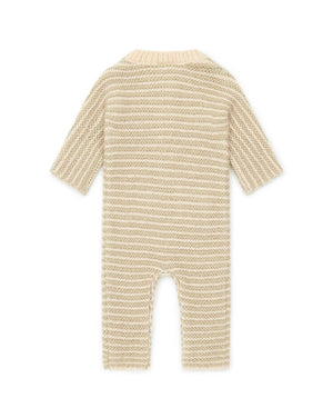 Striped Wool Baby Romper Beige Baby BonTon | Zirkuss 
