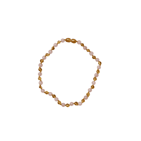 Amber Baby Necklace Rose Quartz Lillé | Zirkuss 