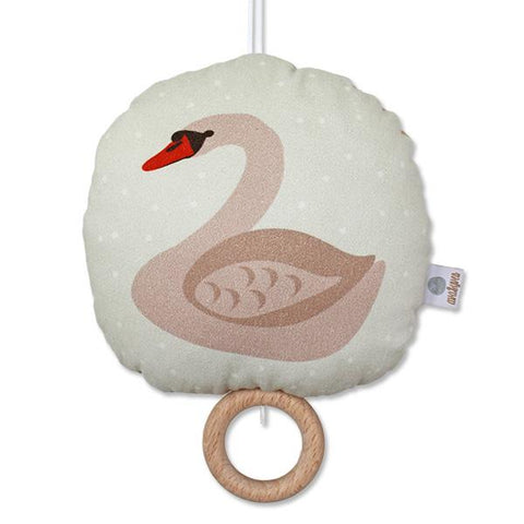 Musical Pull Toy Swan Old Rose - Zirkuss