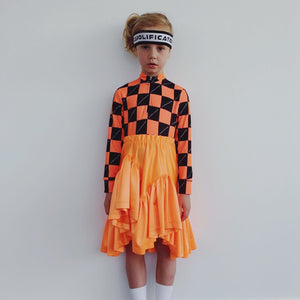 Shiny Ruffled Skirt Orange - Zirkuss